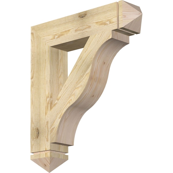 Ekena Millwork Funston Arts & Crafts Rough Sawn Bracket, Douglas Fir, 6"W x 30"D x 34"H BKT06X30X34FST03RDF - main